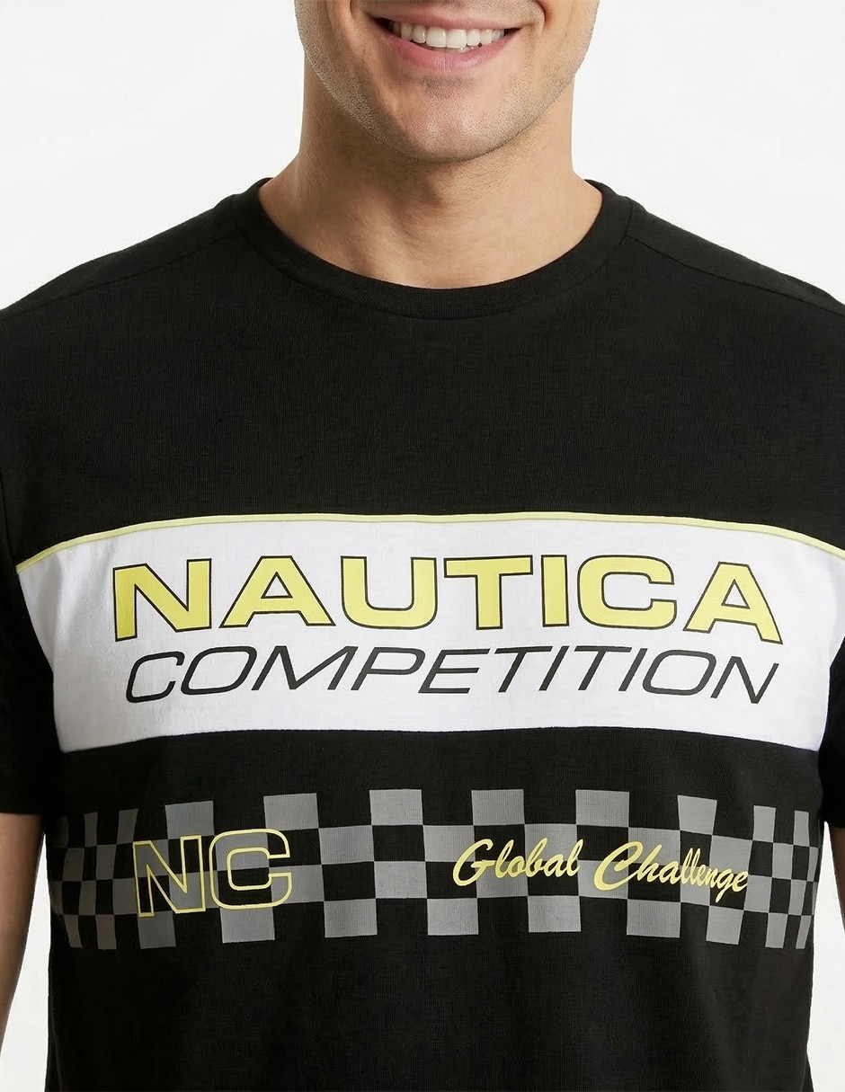 Playera nautica cuello redondo para hombre 2