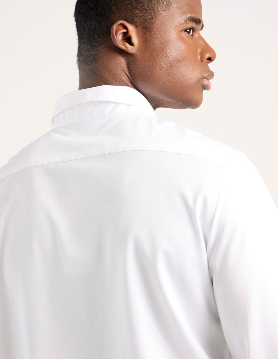 Camisa business casual Lacoste de algodón manga larga para hombre