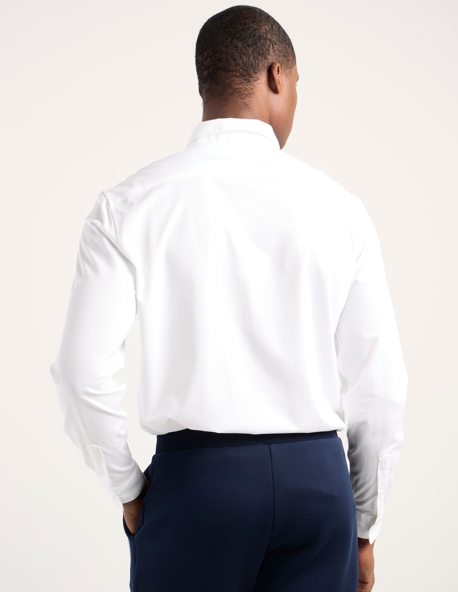 Camisa business casual Lacoste de algodón manga larga para hombre