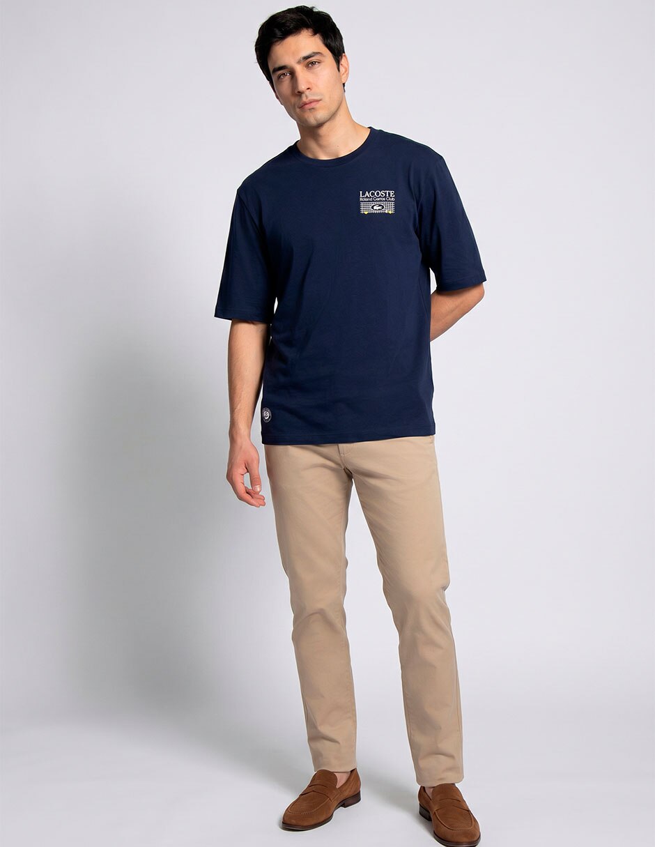 Playera Lacoste cuello redondo para hombre