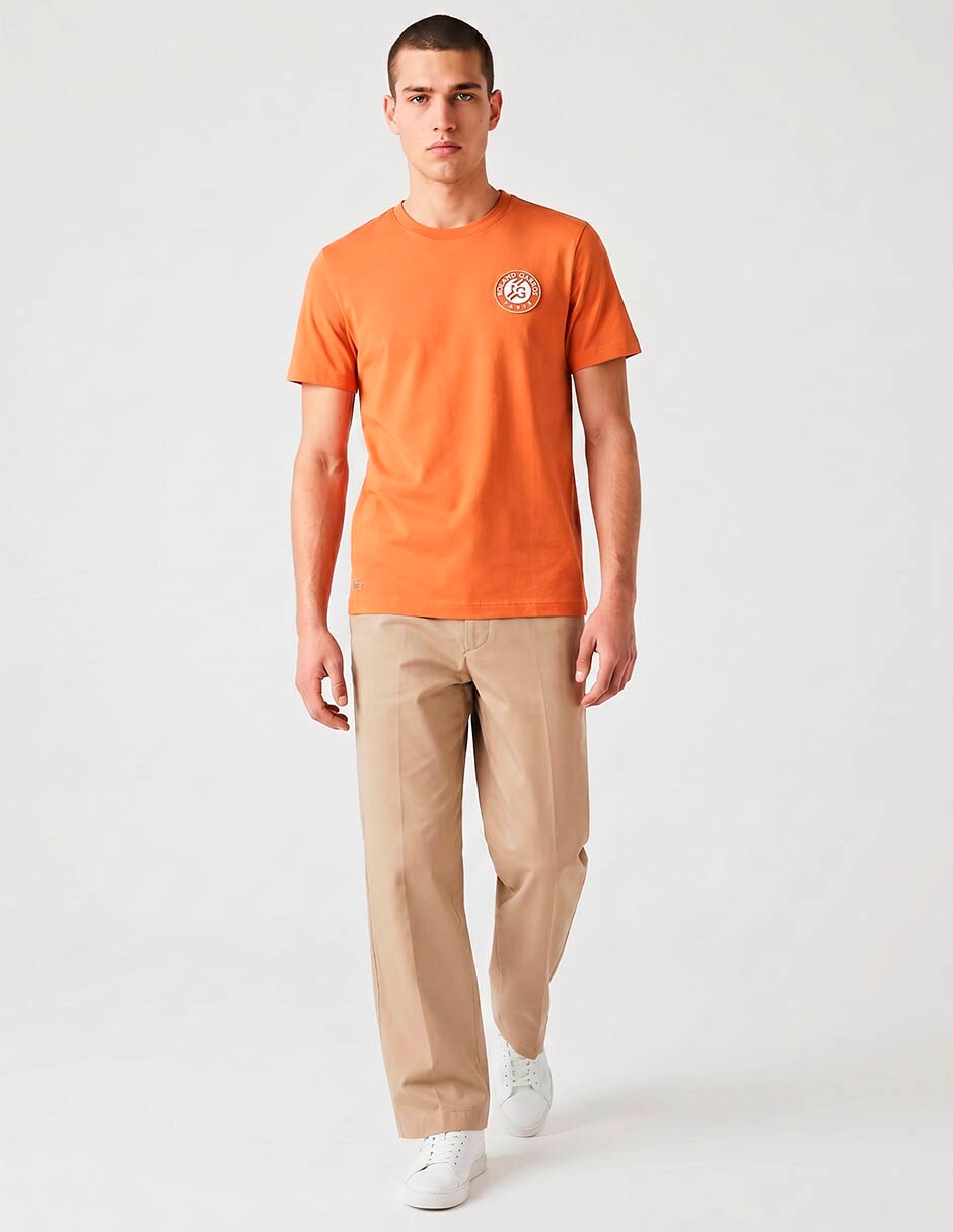 Playera lacoste roland garros cuello redondo para hombre