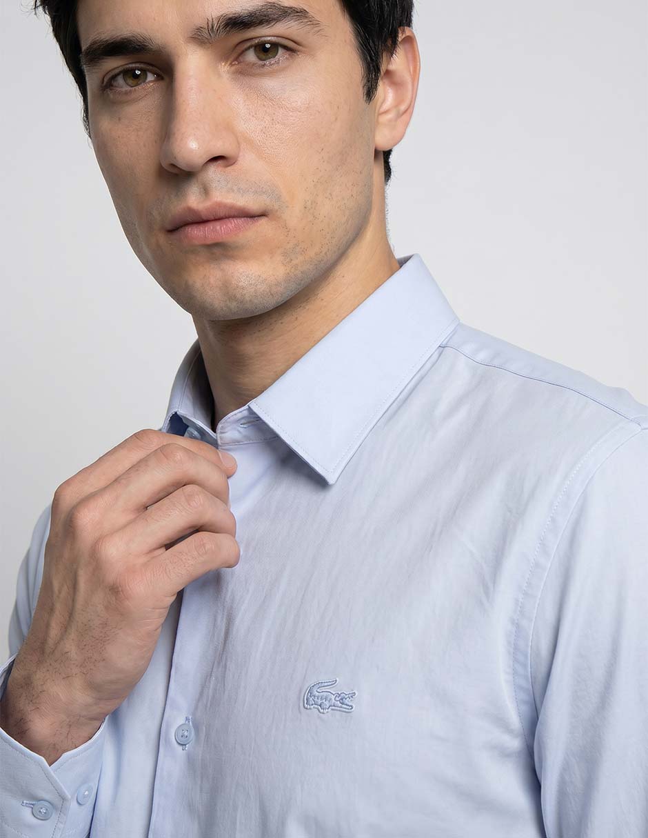 Camisa business casual de algodón manga larga para hombre
