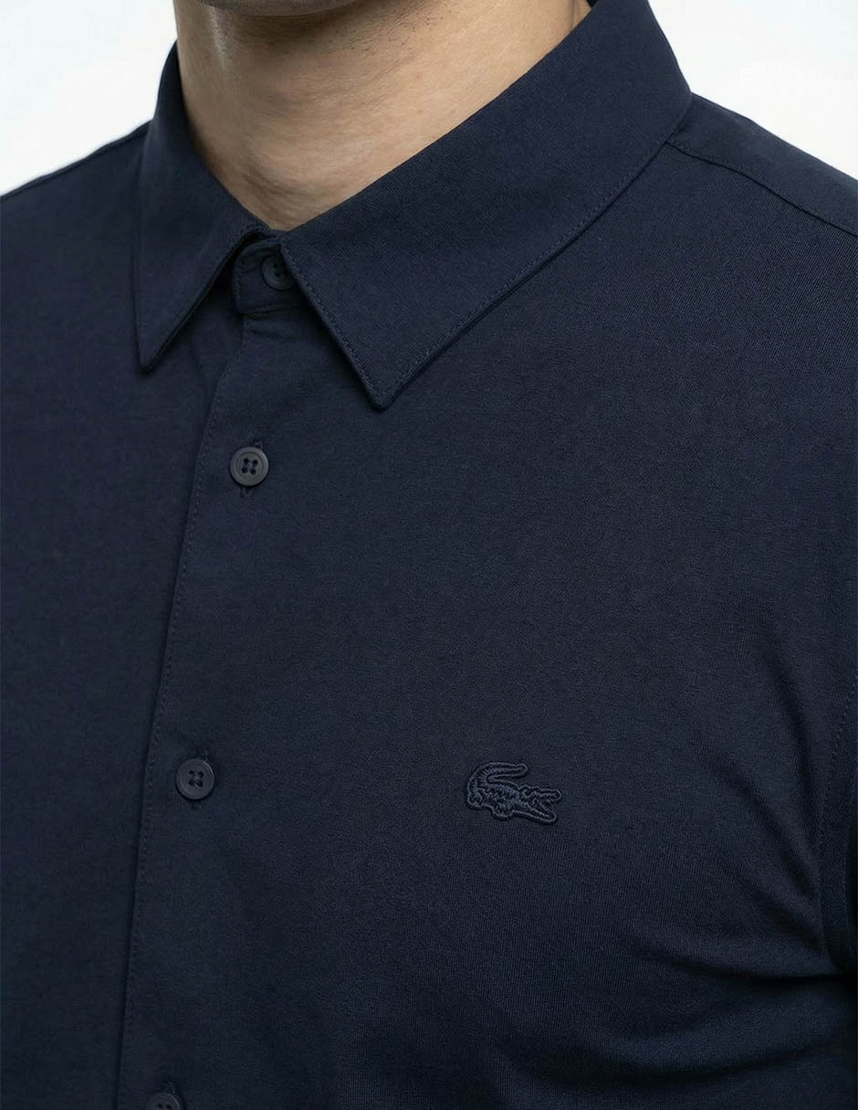 Camisa casual Lacoste de algodón manga larga para hombre