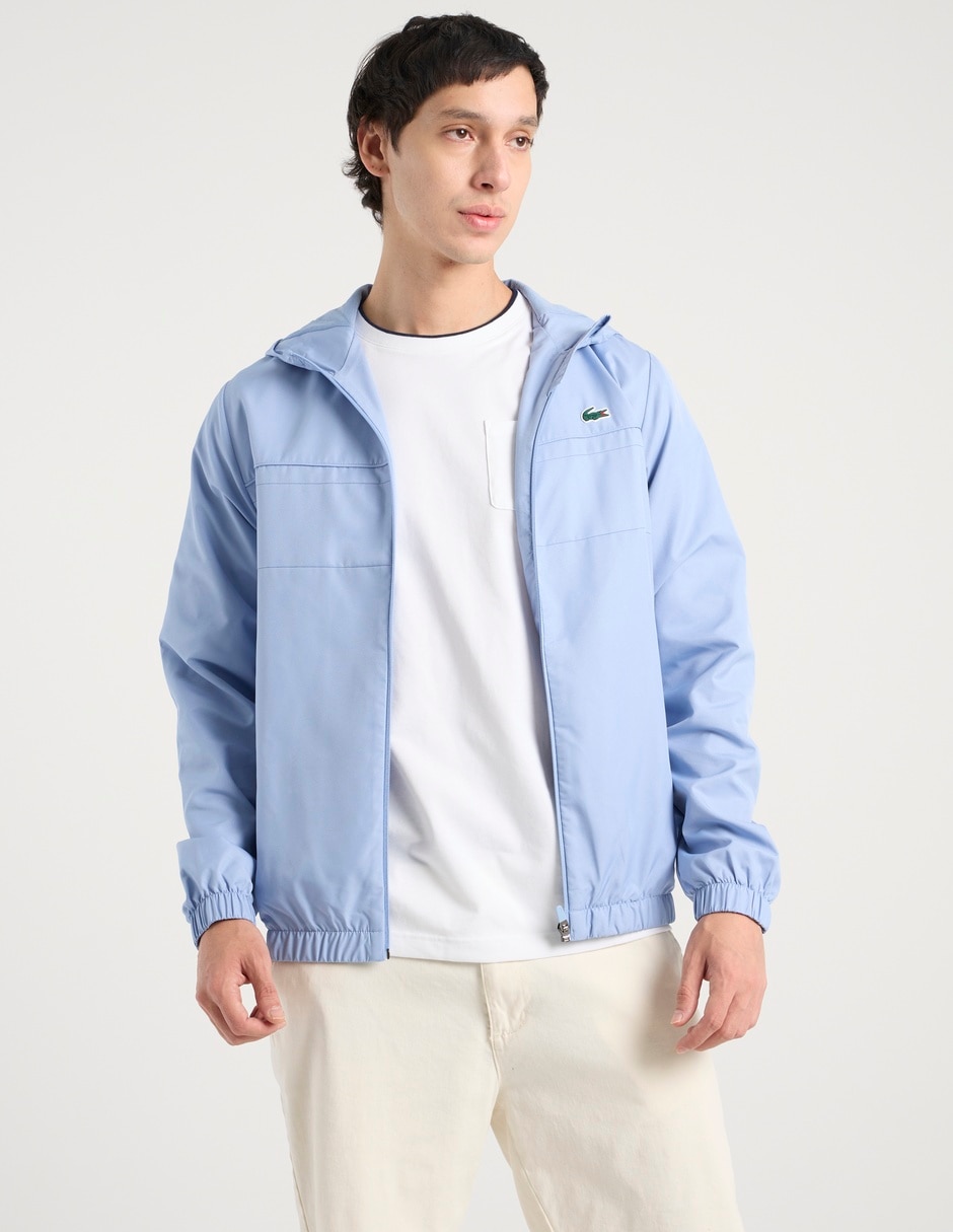 Chamarra bomber impermeable con bolsillos para hombre