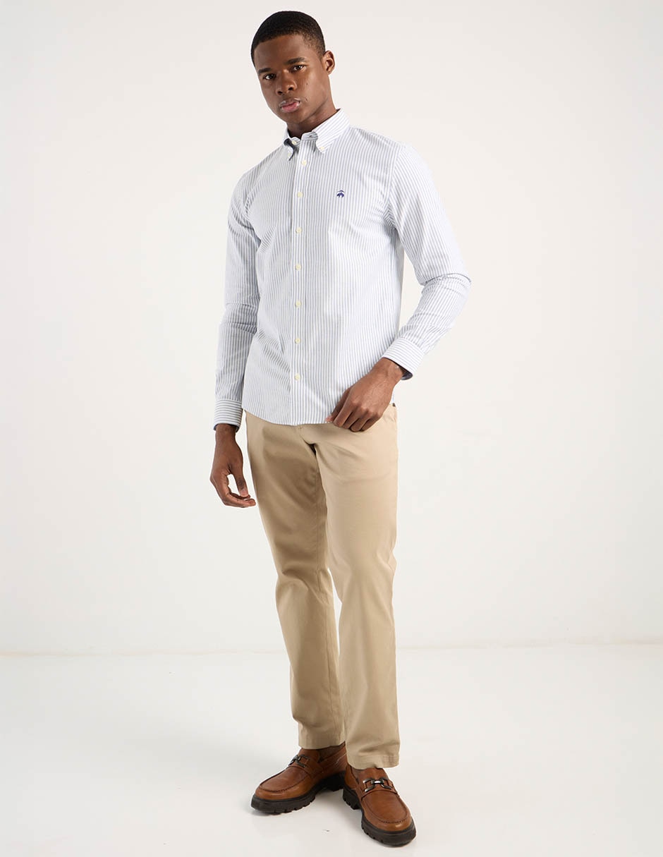 Camisa casual Brooks Brothers de algodón manga larga para hombre