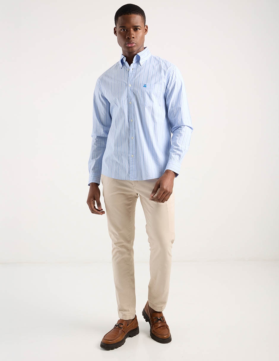 Camisa casual Brooks Brothers de algodón manga larga para hombre