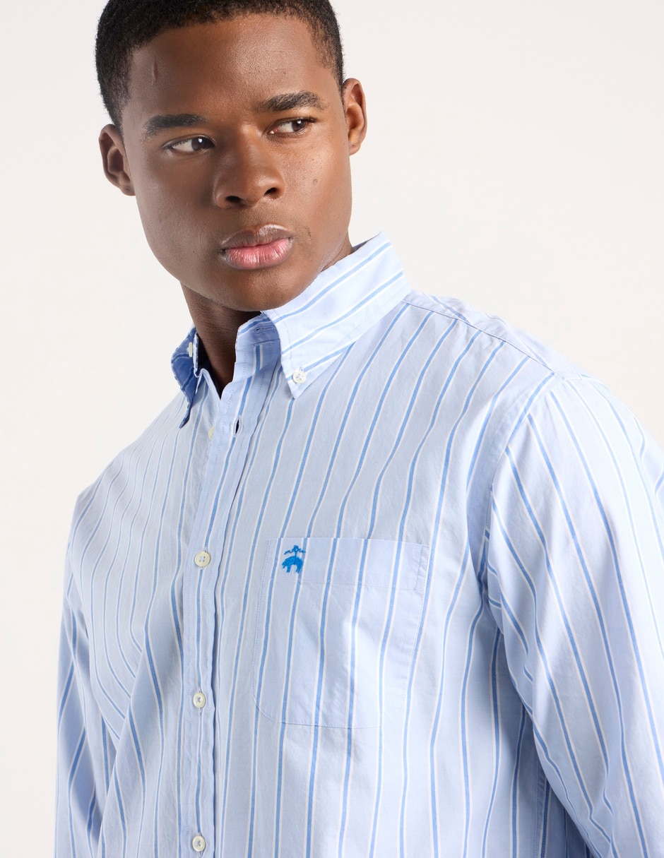 Camisa casual Brooks Brothers de algodón manga larga para hombre