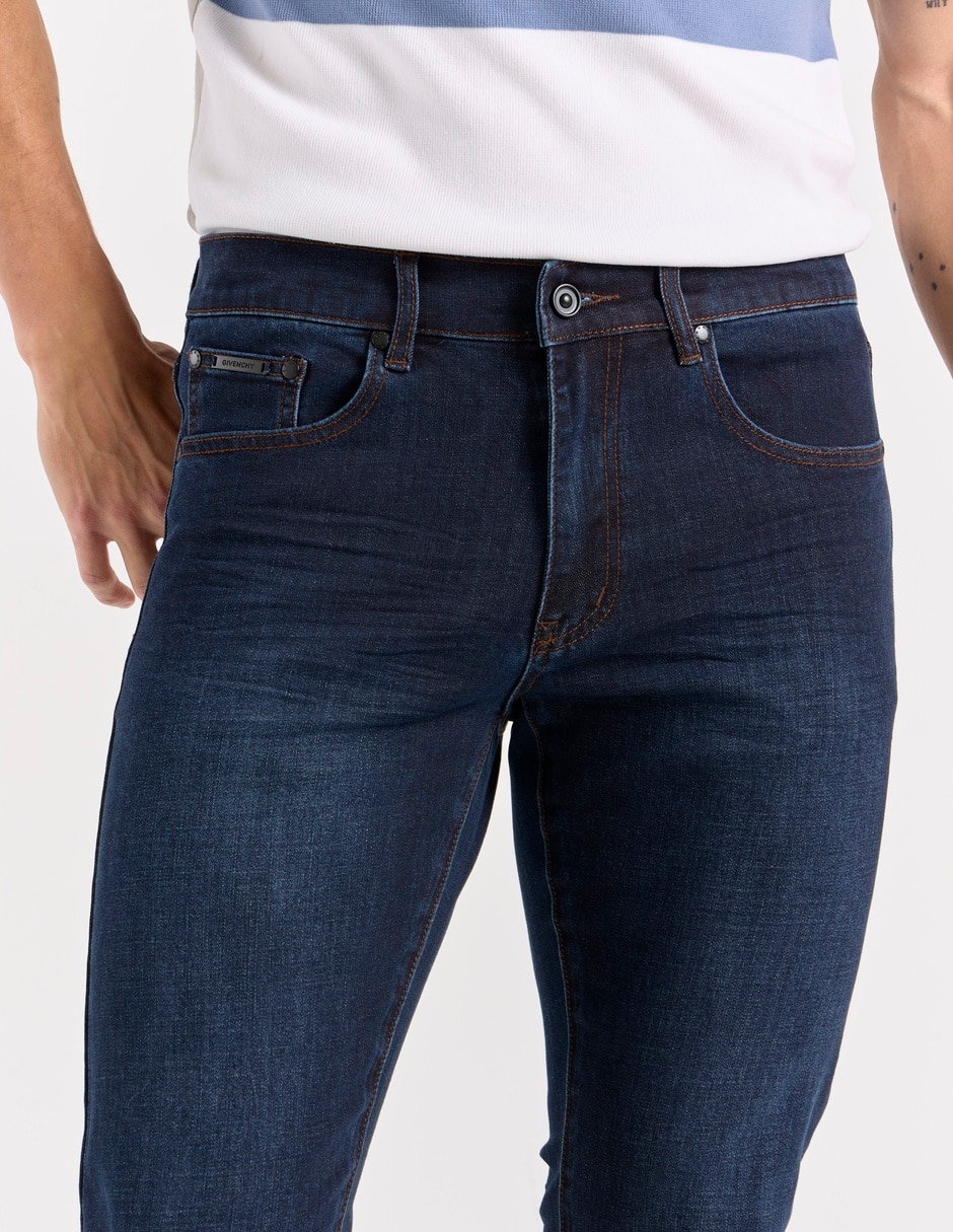 Jeans slim lavado medio para hombre 9