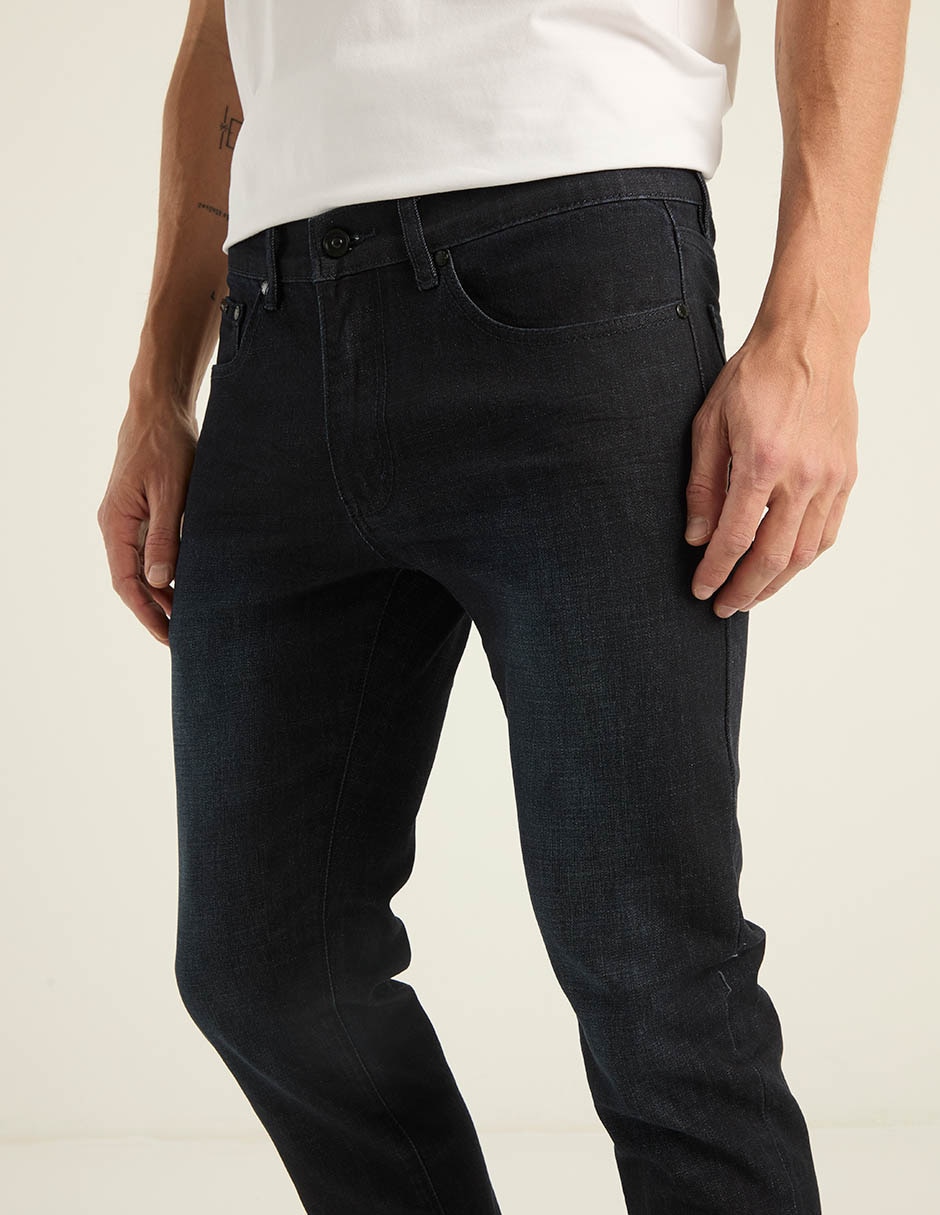 Jeans slim lavado obscuro para hombre 4