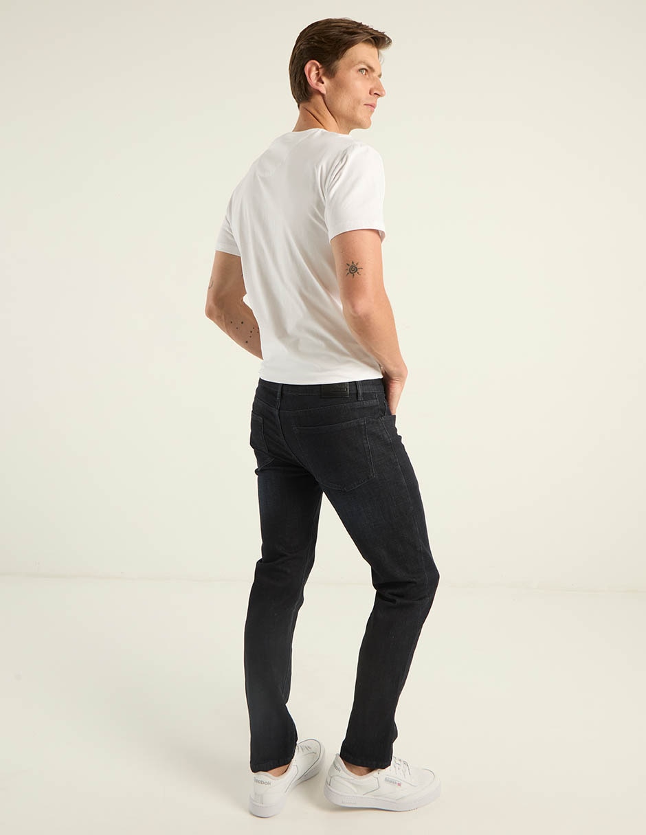 Jeans slim lavado obscuro para hombre 6