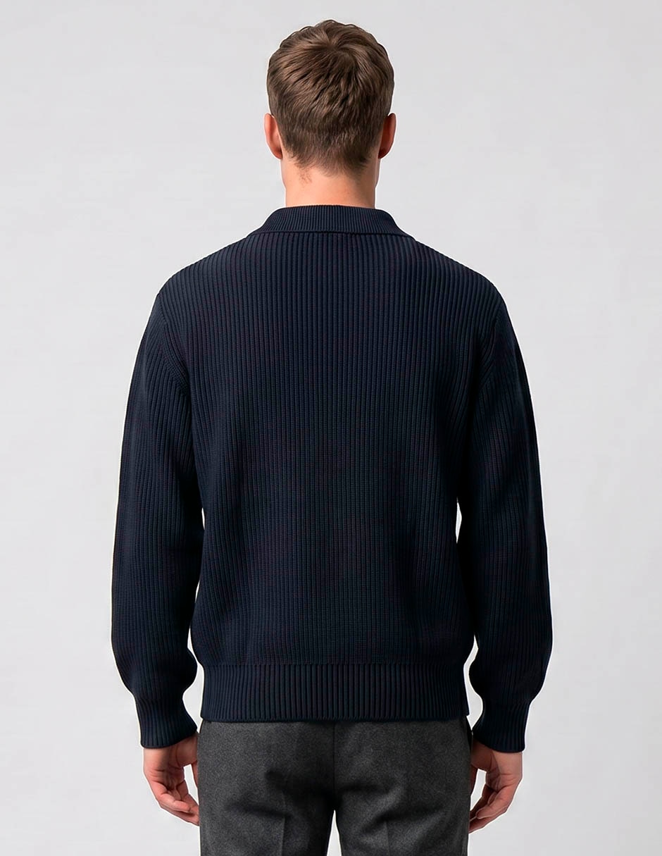Suéter cuello polo para hombre 2