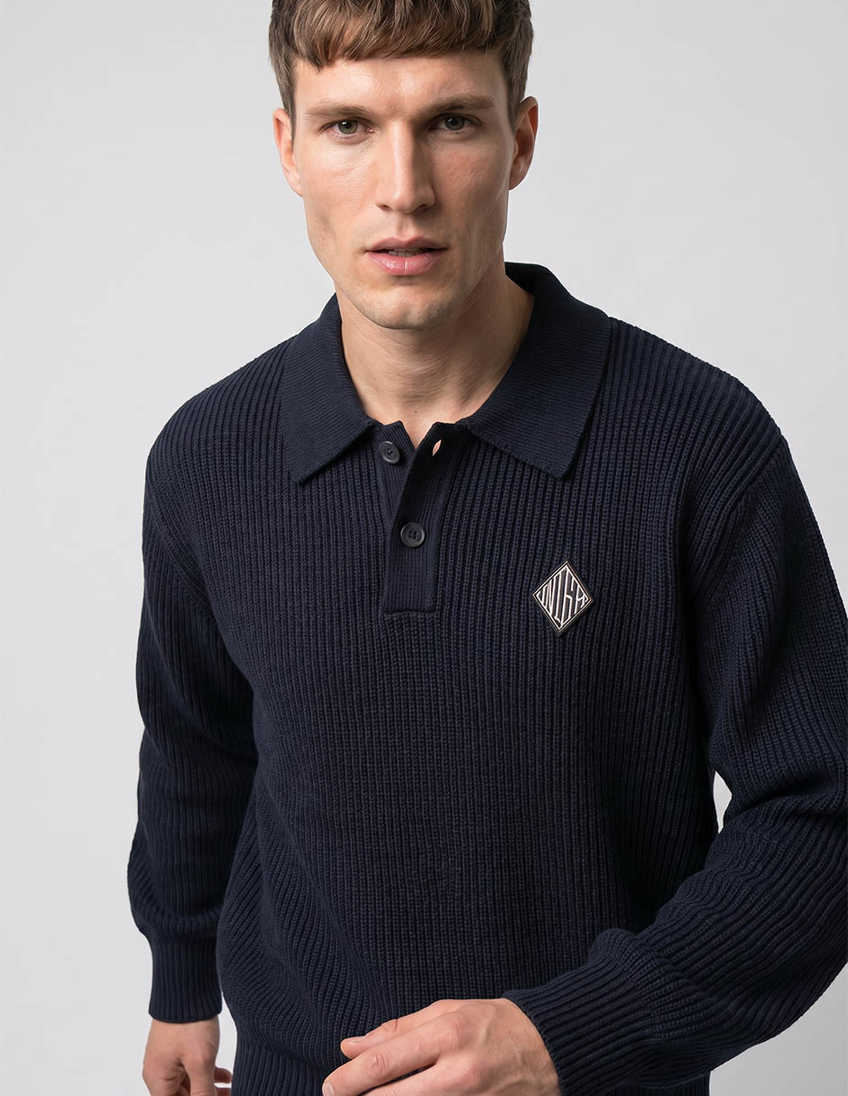 Suéter cuello polo para hombre 3
