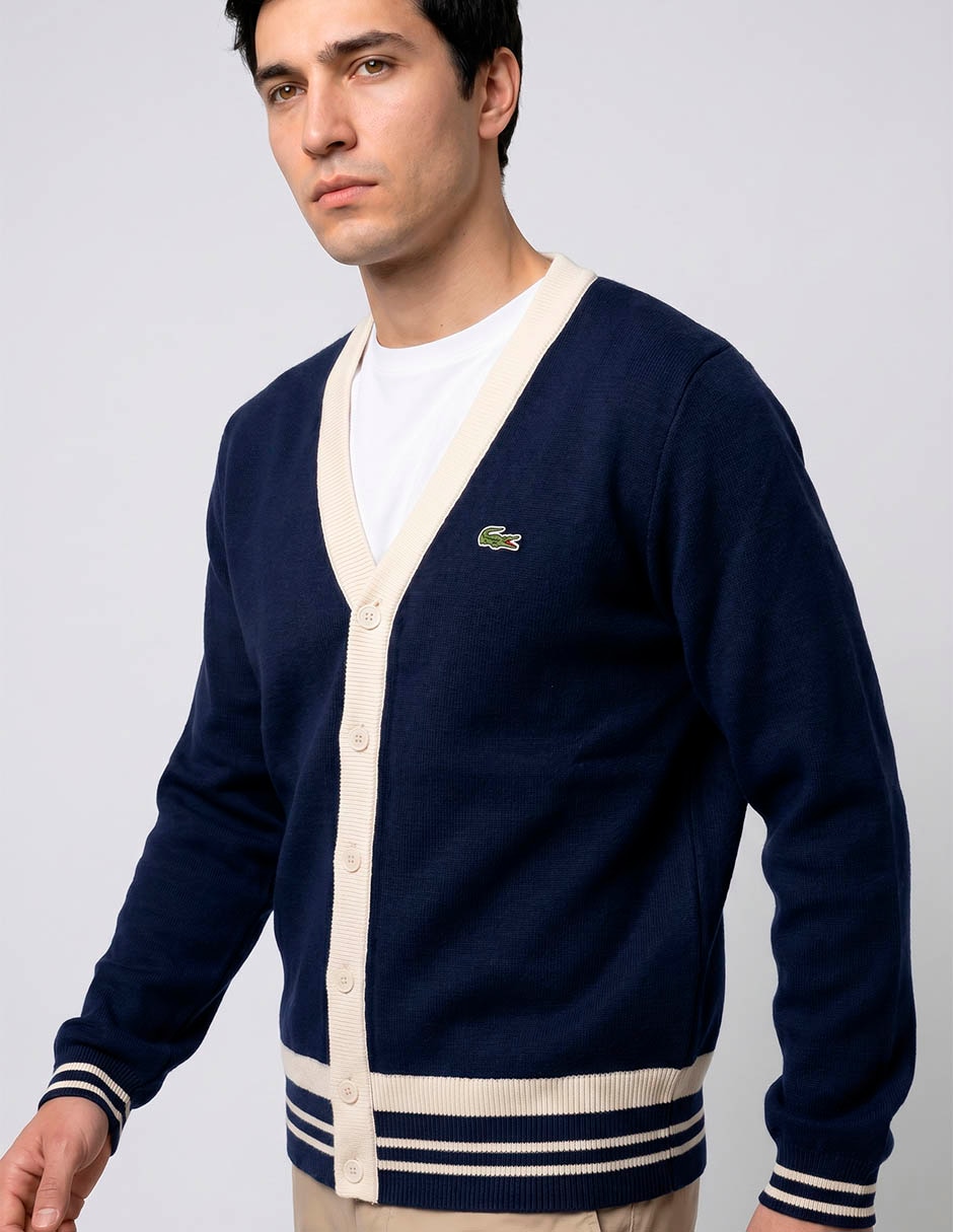 Suéter cuello v para hombre 3