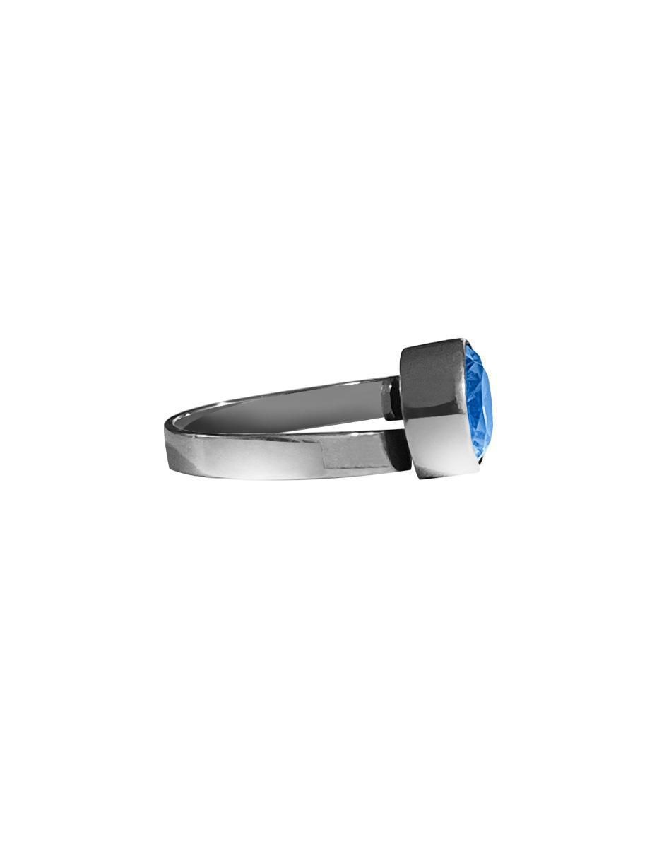 Anillo circular P 925 de plata zirconia brillante