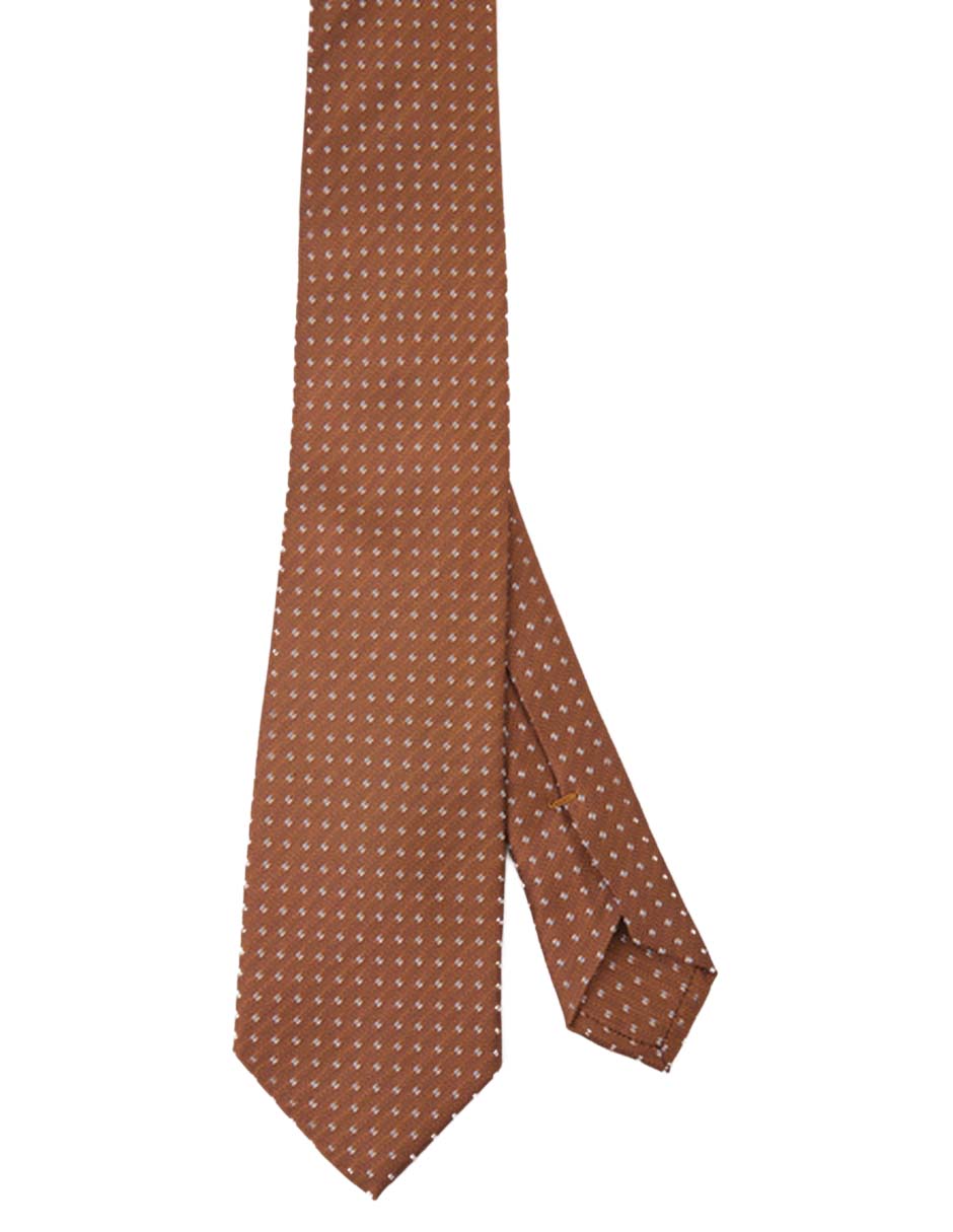 Corbata regular de seda estampado microprint para hombre 1