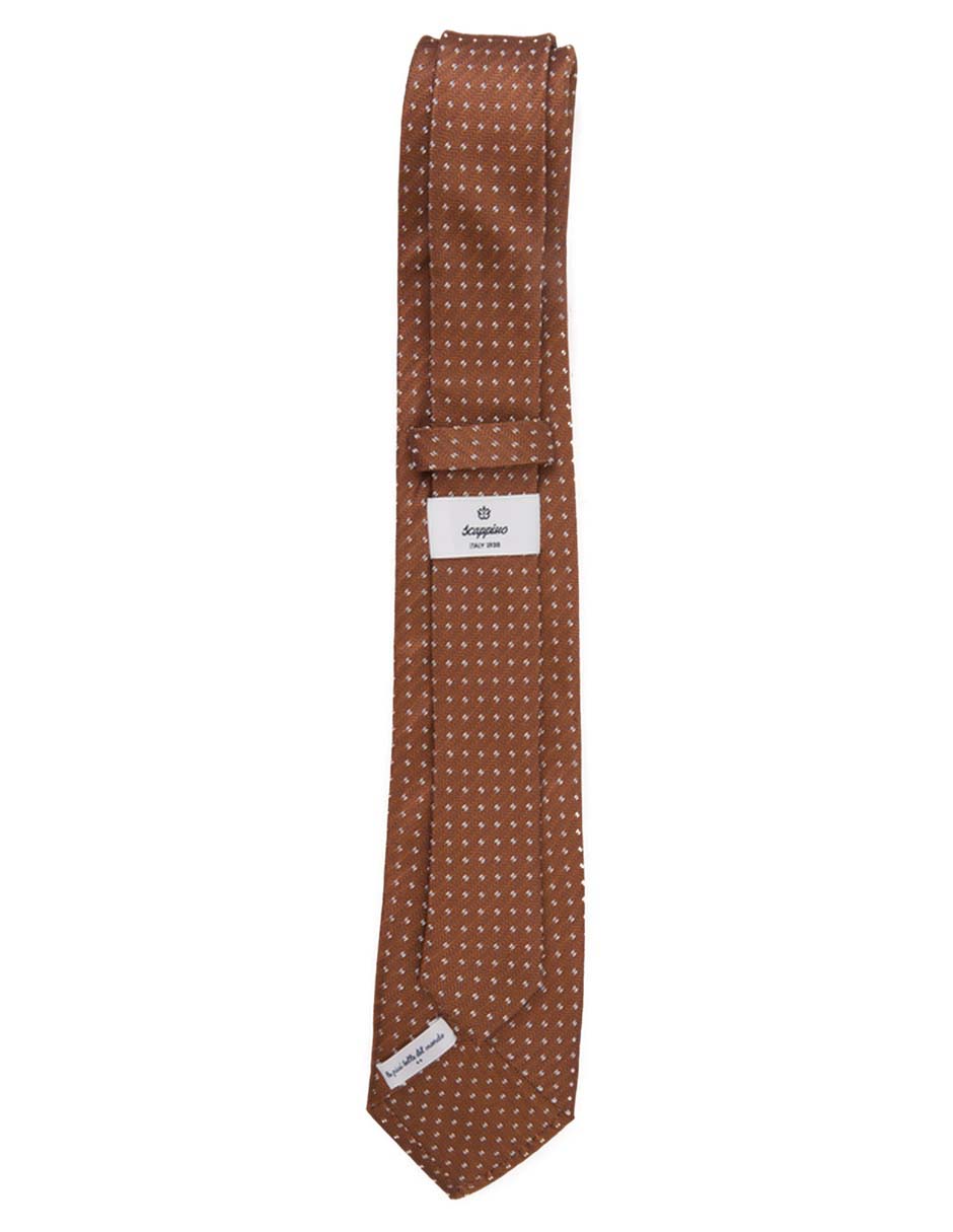 Corbata regular de seda estampado microprint para hombre 3