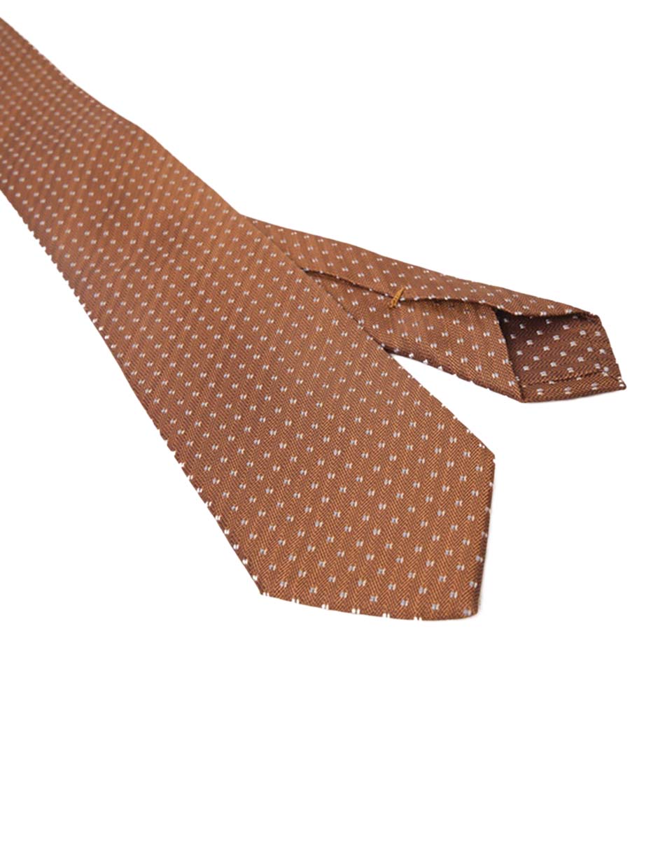 Corbata regular de seda estampado microprint para hombre 2