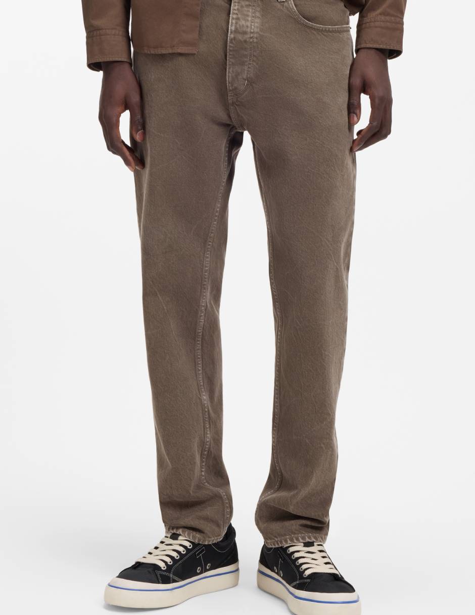 Jeans straight lavado medio para hombre 4