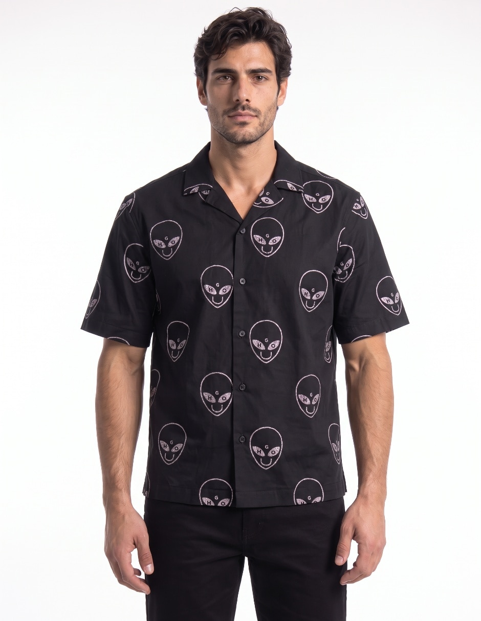 Camisa casual de algodón manga corta para hombre Camisa casual de algodón manga corta para hombre