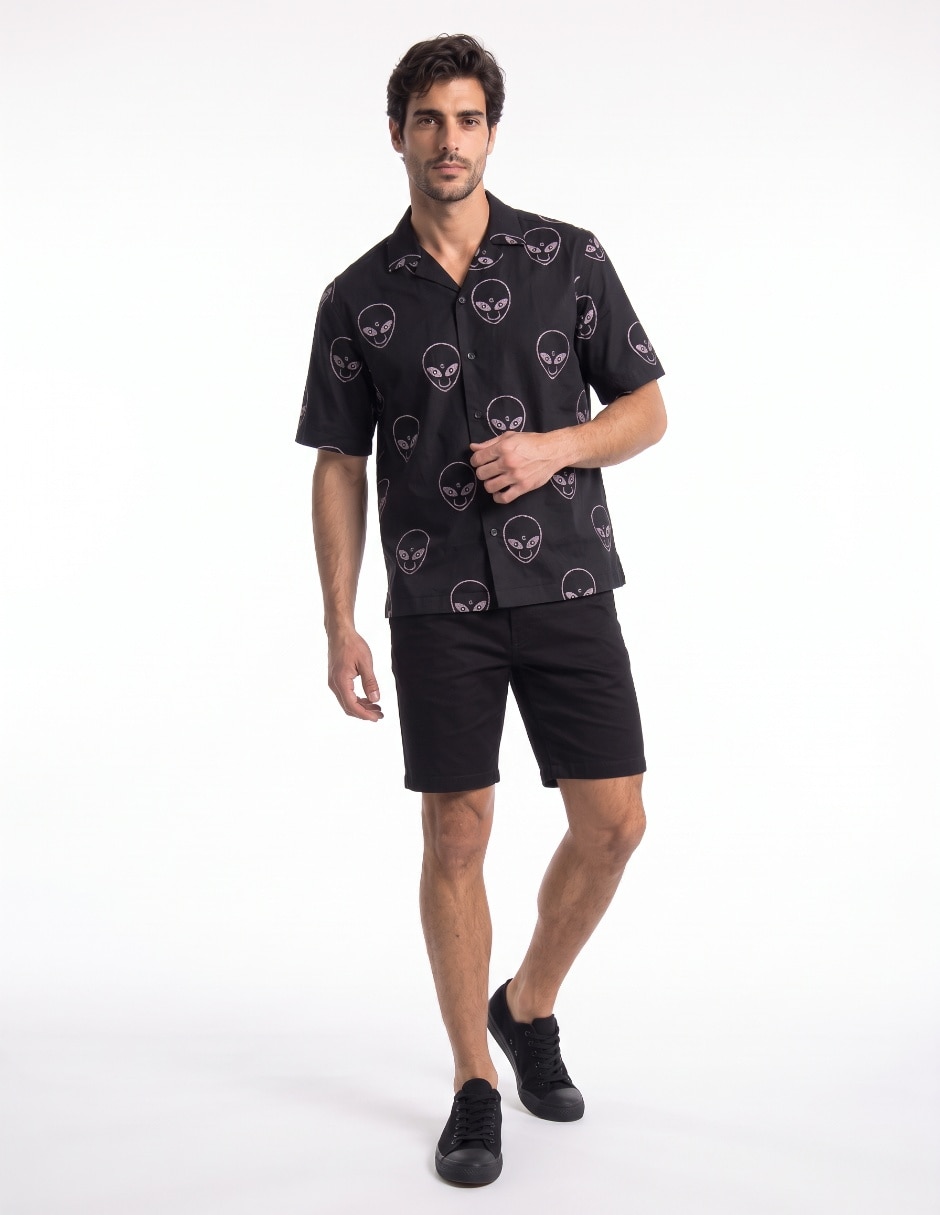 Camisa casual de algodón manga corta para hombre 3