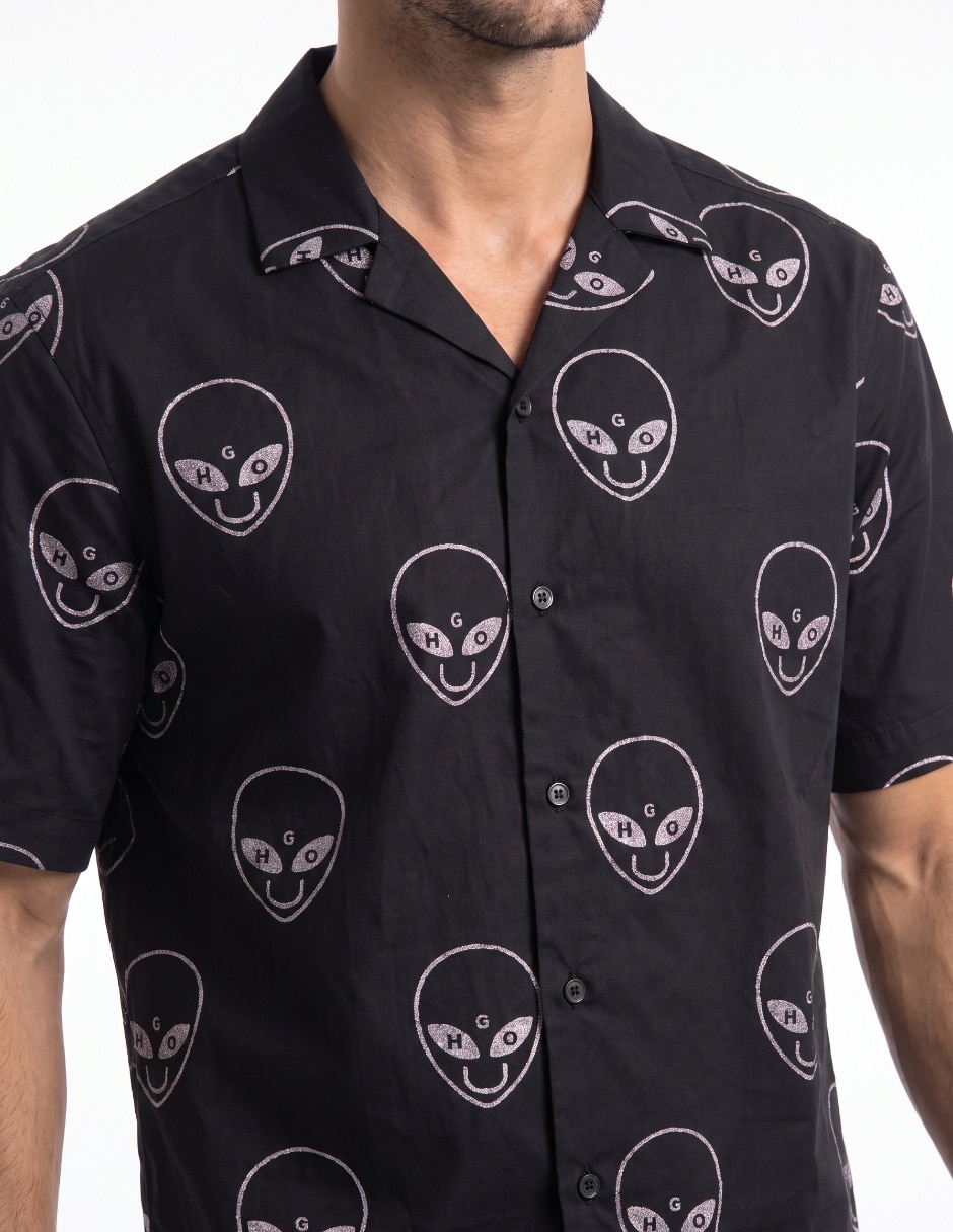 Camisa casual de algodón manga corta para hombre 4