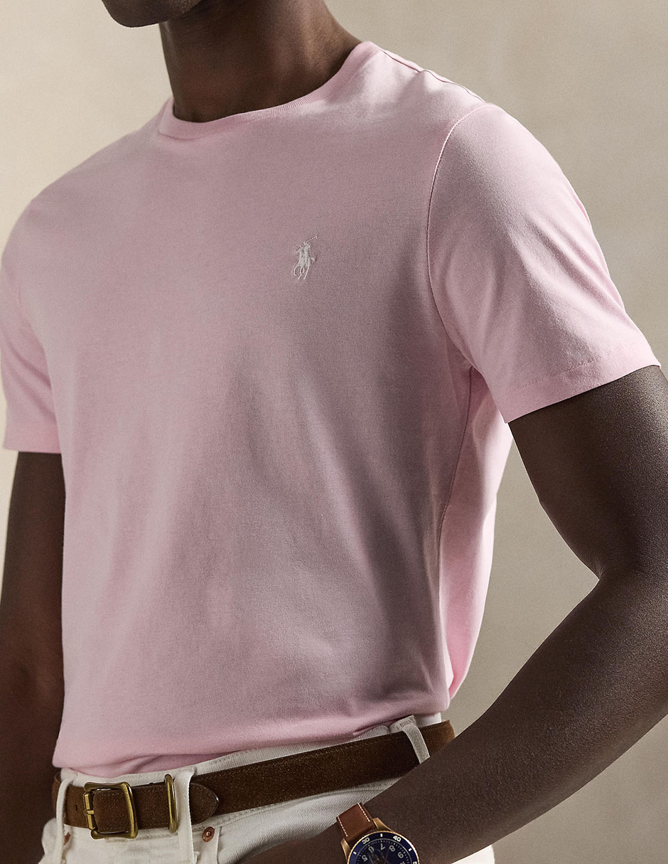 Playera polo cuello redondo para hombre