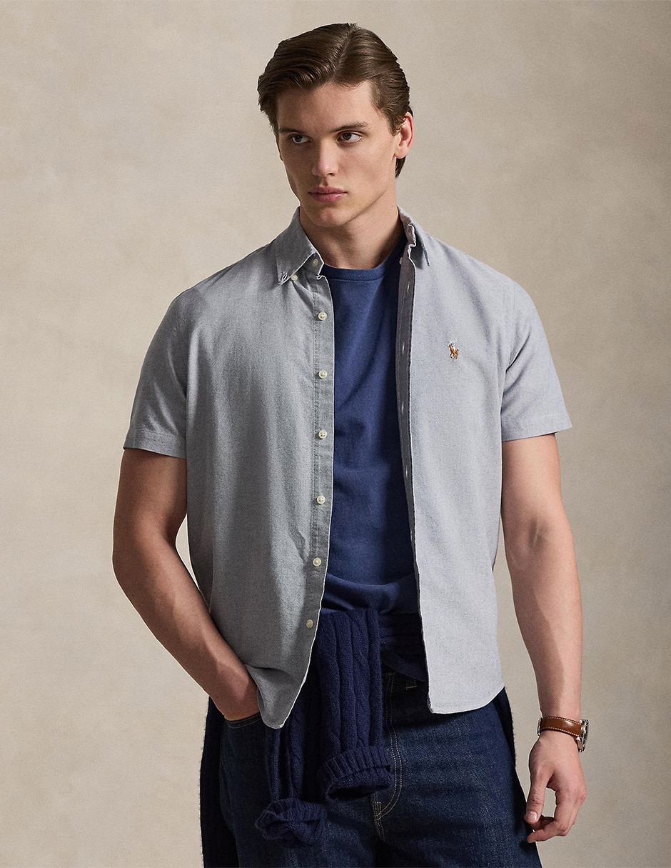 Sobrecamisa casual Polo Ralph Lauren de algodón manga corta para hombre