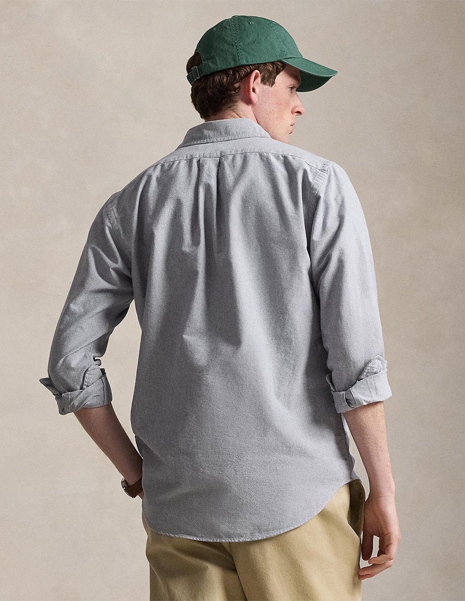 Camisa casual Polo Ralph Lauren de algodón manga larga para hombre
