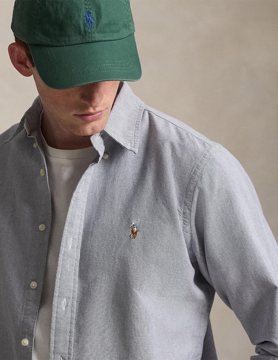 Camisa casual Polo Ralph Lauren de algodón manga larga para hombre