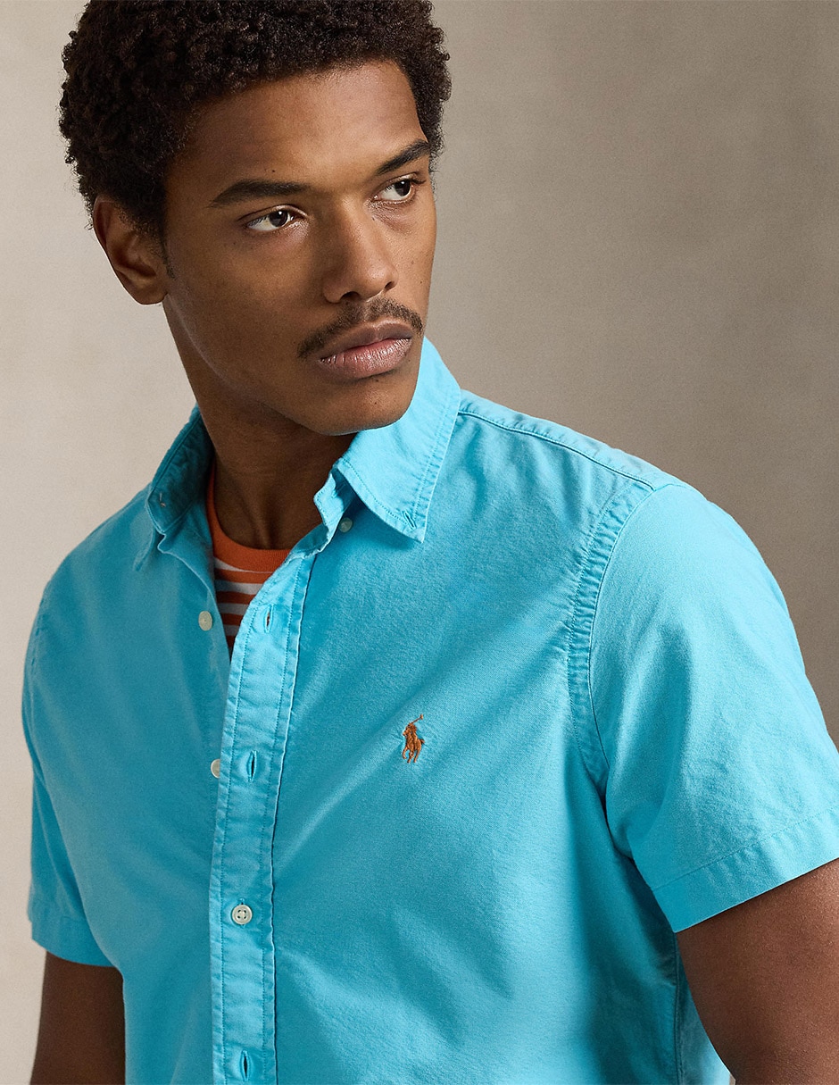 Camisa casual Polo Ralph Lauren de algodón manga corta para hombre