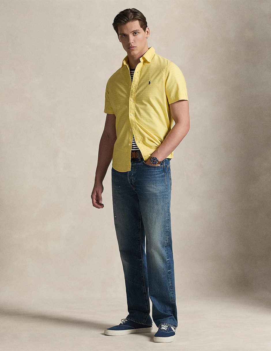 Camisa casual Polo Ralph Lauren de algodón manga corta para hombre