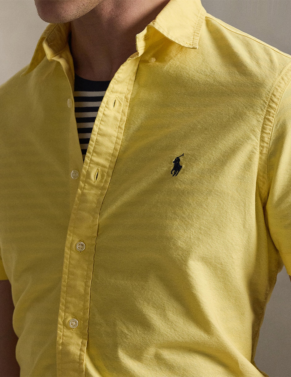 Camisa casual Polo Ralph Lauren de algodón manga corta para hombre
