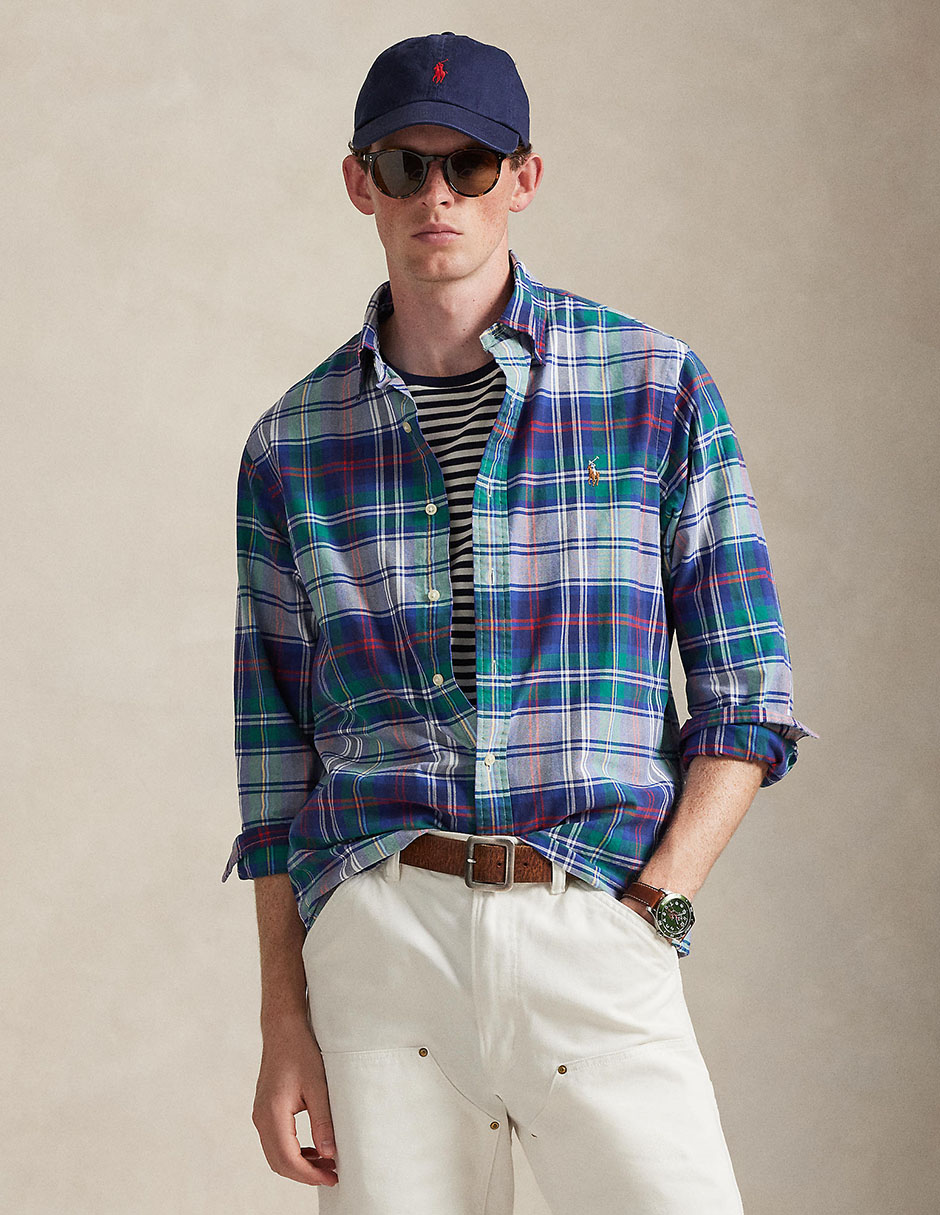Camisa casual de algodón para hombre