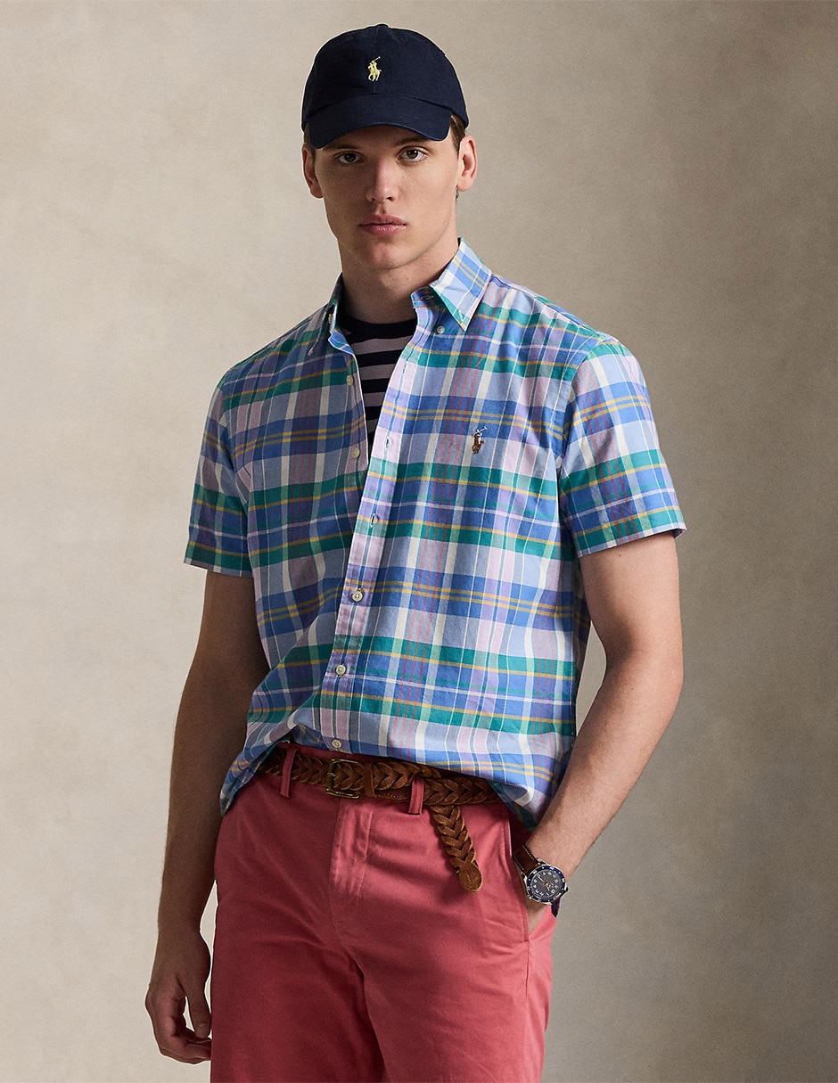 Camisa casual Polo Ralph Lauren de algodón manga corta para hombre