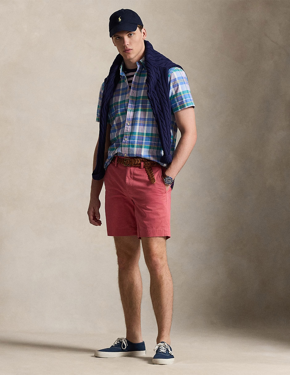 Camisa casual Polo Ralph Lauren de algodón manga corta para hombre