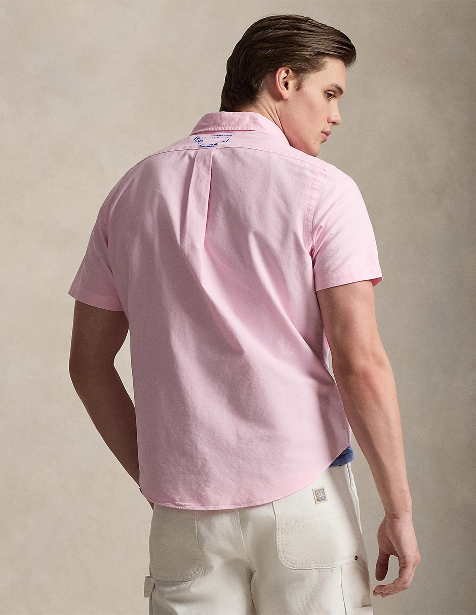Camisa casual Polo Rl de algodón manga corta para hombre