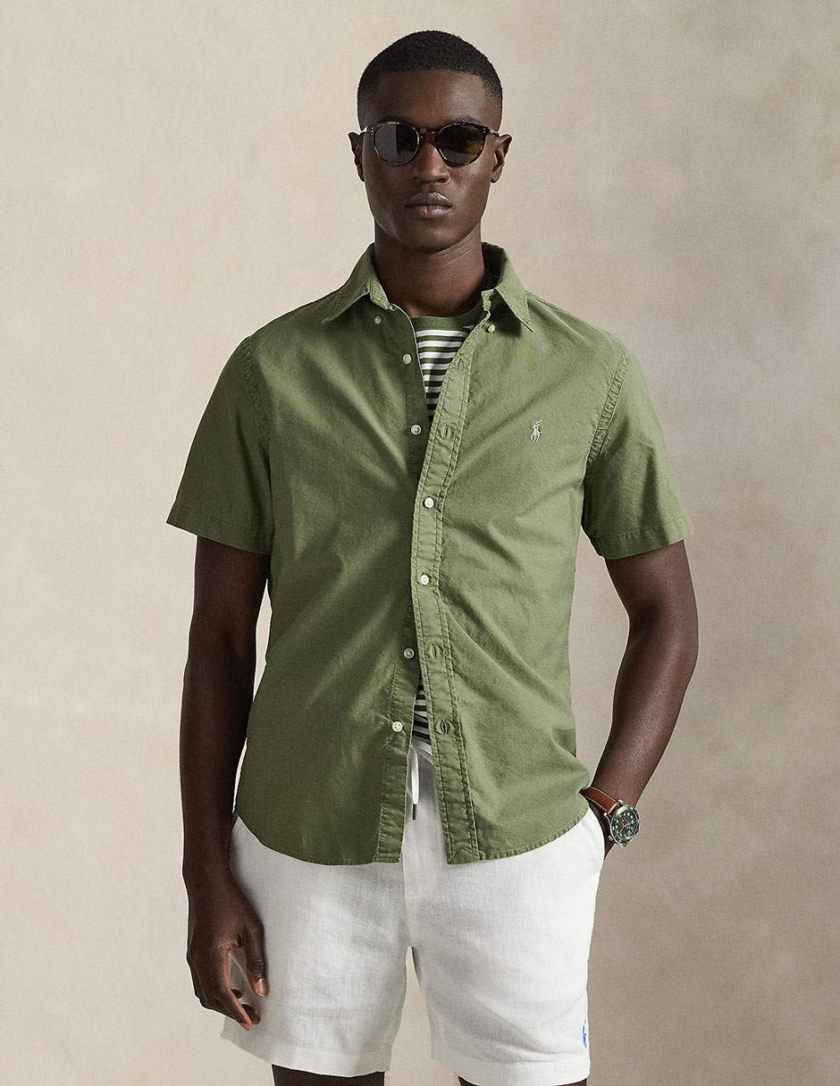 Camisa casual de algodón manga corta para hombre Camisa casual de algodón manga corta para hombre