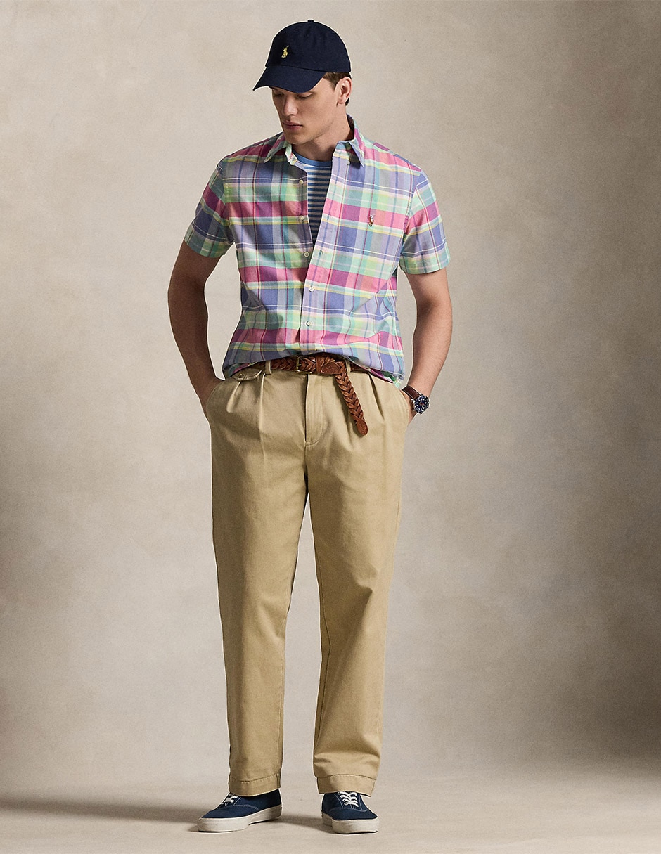 Camisa casual Polo Rl de algodón manga corta para hombre 3