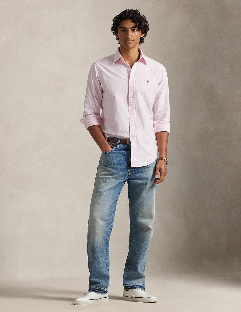 Camisa business casual Polo Ralph Lauren de algodón manga larga para hombre