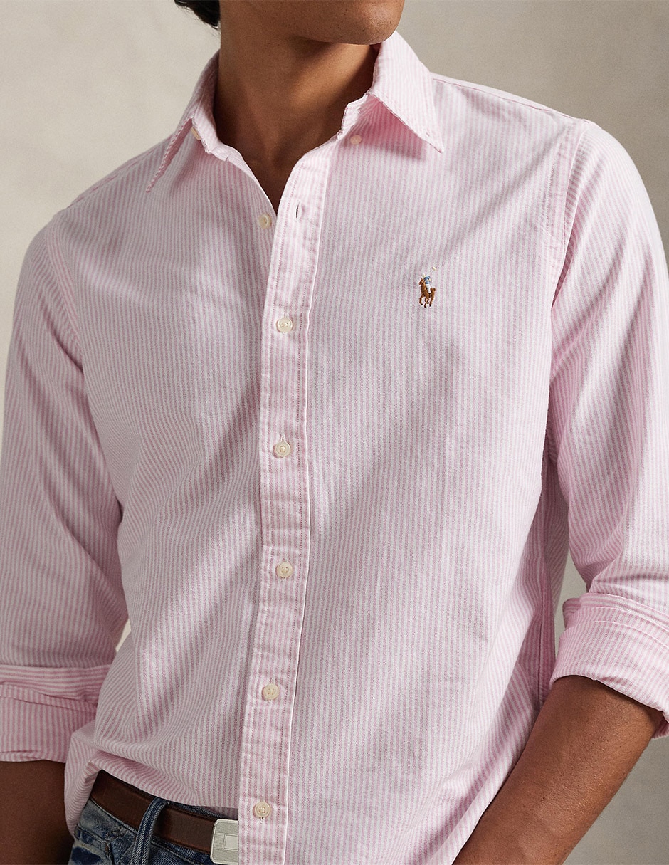 Camisa business casual Polo Ralph Lauren de algodón manga larga para hombre