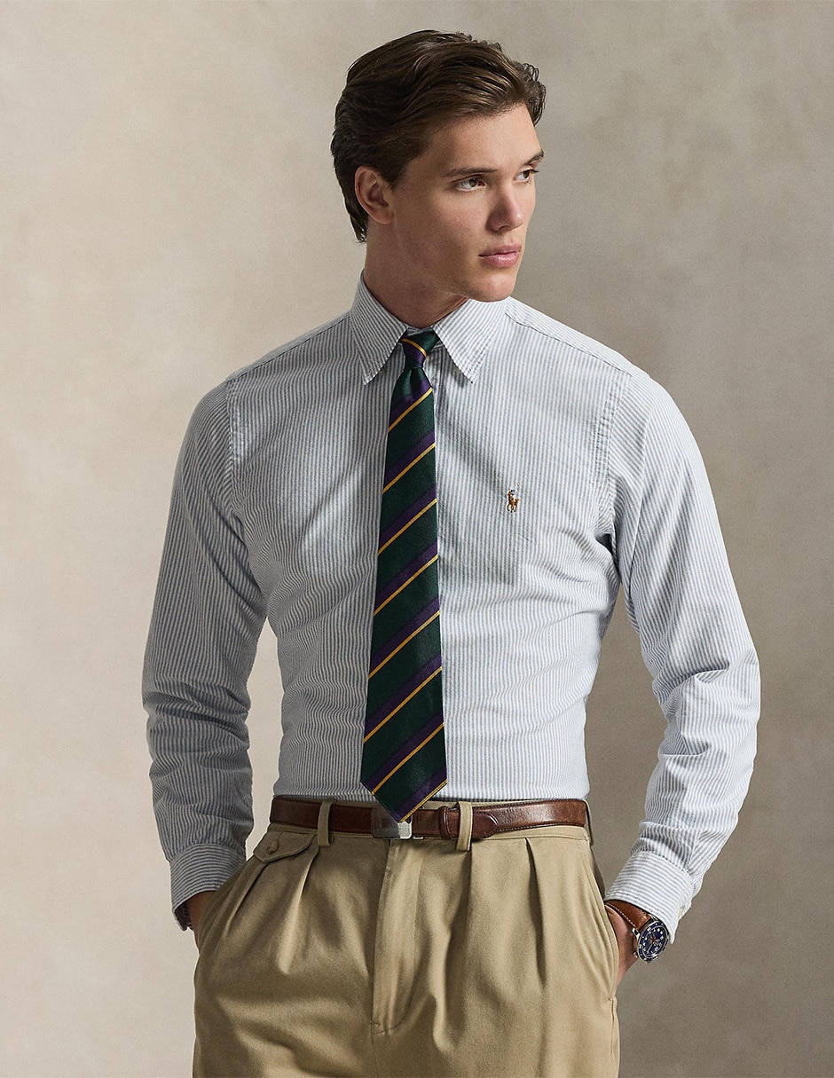 Camisa business casual Polo Rl manga larga para hombre Camisa business casual Polo Rl manga larga para hombre