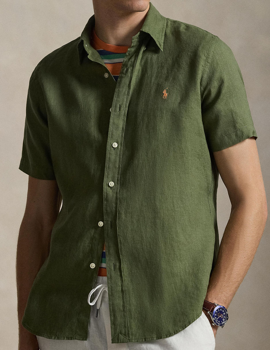 Sobrecamisa casual Polo Rl manga corta para hombre 4