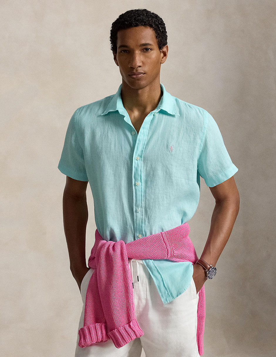 Camisa casual manga corta para hombre 1