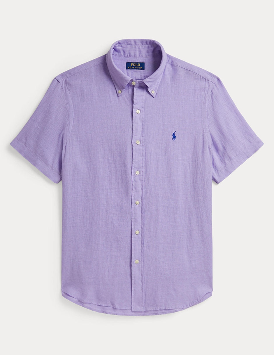 Camisa casual Polo Ralph Lauren de algodón manga corta para hombre