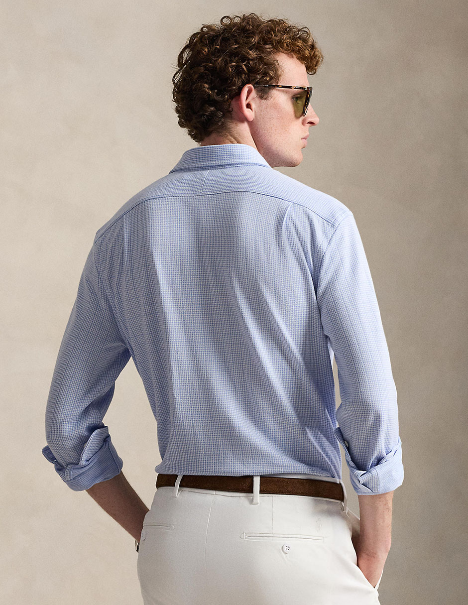 Camisa business casual de algodón manga larga para hombre