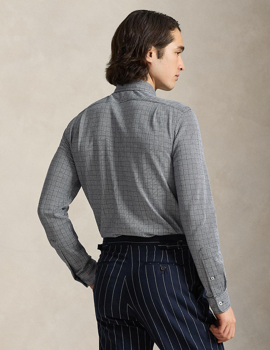 Camisa business casual de algodón manga larga para hombre 4