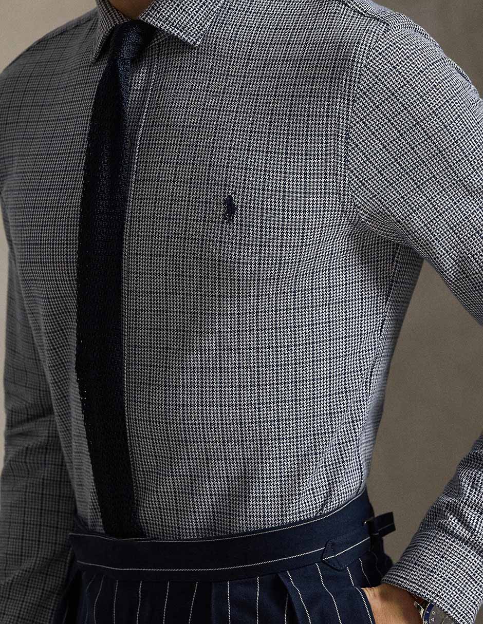 Camisa business casual de algodón manga larga para hombre 2