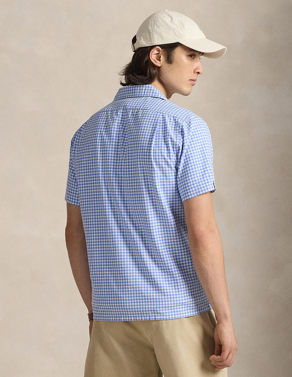Camisa casual de algodón manga corta para hombre 4