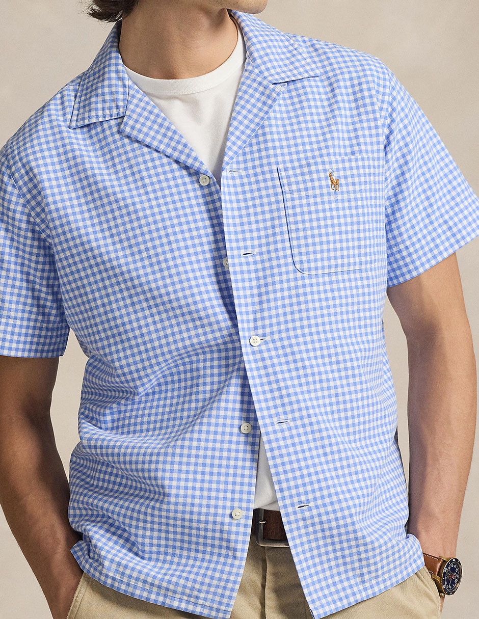 Camisa casual de algodón manga corta para hombre 2