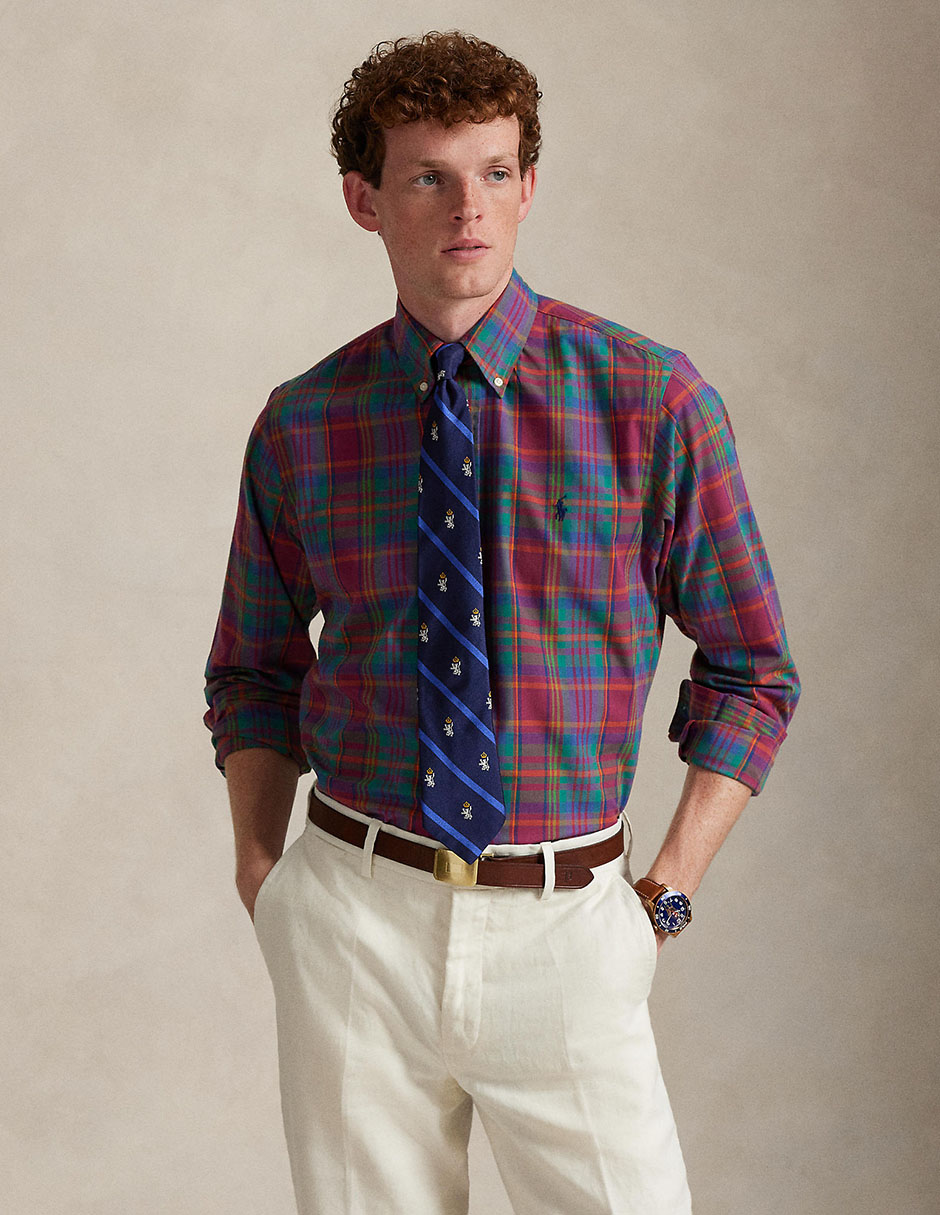 Camisa casual manga larga para hombre